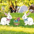 thumbnail image 3 of Easter Garden Decorations Rabbit Ground Insert Acrylic Hollow Animal Figurines for Yard Display, 3 of 6