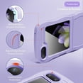 thumbnail image 3 of for Samsung Galaxy Z Flip 5 Case, Cute Samsung Z Flip 5 Case Wavy Aesthetic Curly Wave Frame Case for Women Men Slim Soft TPU Shockproof Protective Bumper Cover, Purple, 3 of 9