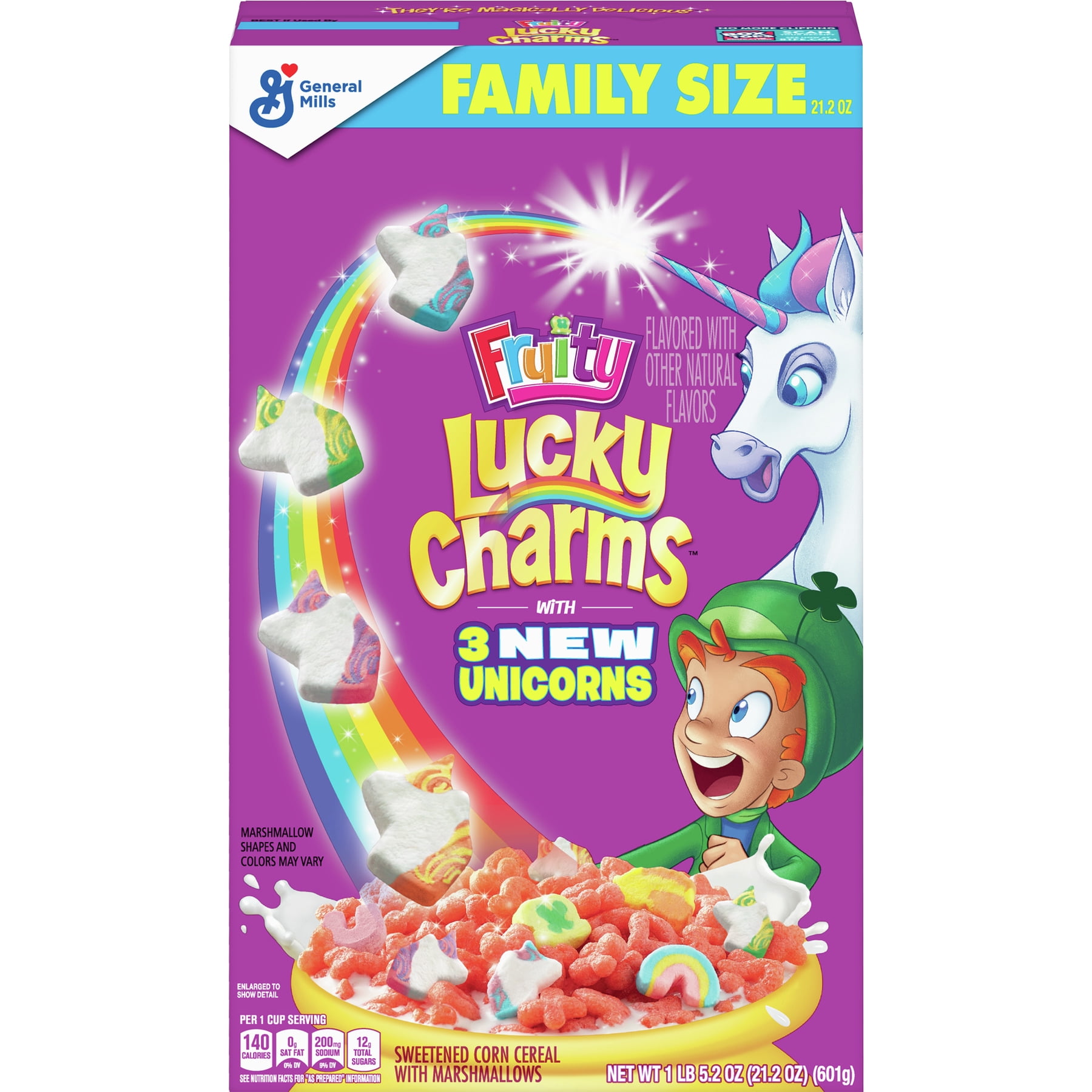Lucky Charms Fruity Lucky Charms, Marshmallow Cereal, 21.2 oz