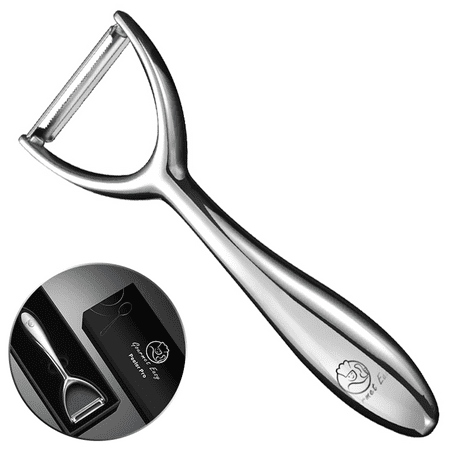 

Gourmet Easy - Stainless Steel Ergonomic Y-Shaped Kitchen Peeler- Ultra Sharp and Strong Blade