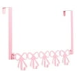 thumbnail image 3 of Pink Bow Over The Door Hooks 5-Hook Hanger, Heavy Duty Towel Rack Over Door Hanger, Kawaii Farmhouse Rustic Style for Bedroom Bathroom Kitchen Organization, Pink, 3 of 6