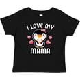 thumbnail image 3 of Inktastic I Love My Mama with Cute Penguin and Hearts Girls Baby T-Shirt, 3 of 5