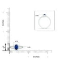 thumbnail image 4 of ANGARA Natural Oval Blue Sapphire Split Shank Halo Ring in 14K White Gold for Women (Size-6x4mm) | September Birthstone, Birthday, Anniversary, Jewelry Gift for Women | Natural Blue Sapphire Ring, 4 of 9