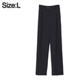 thumbnail image 2 of Pantalones de vestir para mujer, elásticos, de cintura alta, pantalones de trabajo, pierna recta, pantalones largos casuales, 2 of 6
