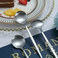 thumbnail image 5 of Teaspoons 6 Piece, 6.6'' Spoons Silverware, Stainless Steel Small Spoons, Tea Spoons for Home, Kitchen or Restaurant, Dishwasher Safe (Matt Silver-6.6 Inches), 5 of 7