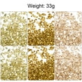 thumbnail image 3 of Unique Bargains 33g Crushed Glass Chips 3 Colors 1-3mm, Gold Tone Colorful Color Series, 3 of 5