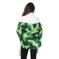 thumbnail image 4 of FORMRS Womens Scarf Winter Soft Long Big Warm Shawls Wrap Tassel Scarves, Green Camouflage Pattern, 4 of 9
