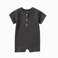 thumbnail image 2 of Newborn Baby Girl Boy Clothes Summer Outfits Infant Short Sleeve Romper Jumpsuit Cotton Solid Color T-Shirt Bodysuit Bodysuit Cute Newborn Clothes Girl Kaprioy Girls Summer Outfits, 2 of 4