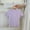 Purple, variant on Girls Cute Tops Short Sleeve Basic Shirts Funny Preppy Clothes 2025 Summer Trendy Dressy Tunic Tops for Teen Girls
