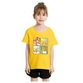 thumbnail image 1 of Chemises pour Fillettes Mode Personnalité Imprimée Col Rond Manches Courtes Tee Été Décontracté Ample Hauts Filles Jaune 12 Ans-14 Ans, 1 of 5