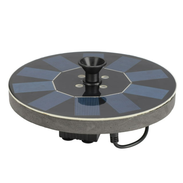 Fuente Fuente Solar Redonda 1,4 W Flotante Fuente De Paisaje Solar Con Luces Para Piscina Estanque Decoración De Jardín Negro