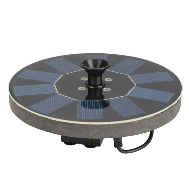 Fuente Fuente Solar Redonda 1,4 W Flotante Fuente De Paisaje Solar Con Luces Para Piscina Estanque Decoración De Jardín Negro
