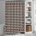 thumbnail image 3 of Red Star Rustic Fabric Shower Curtain Country Buffalo Check Plaid Washable Shower Curtains for Bathroom, Waterproof Bath Curtain with Hooks Home Decor 72x72in, 3 of 8