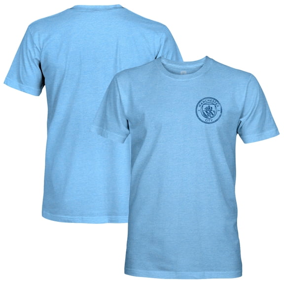 Men's 1863FC  Sky Blue Manchester City Mono Badge Retro Tri-Blend T-Shirt