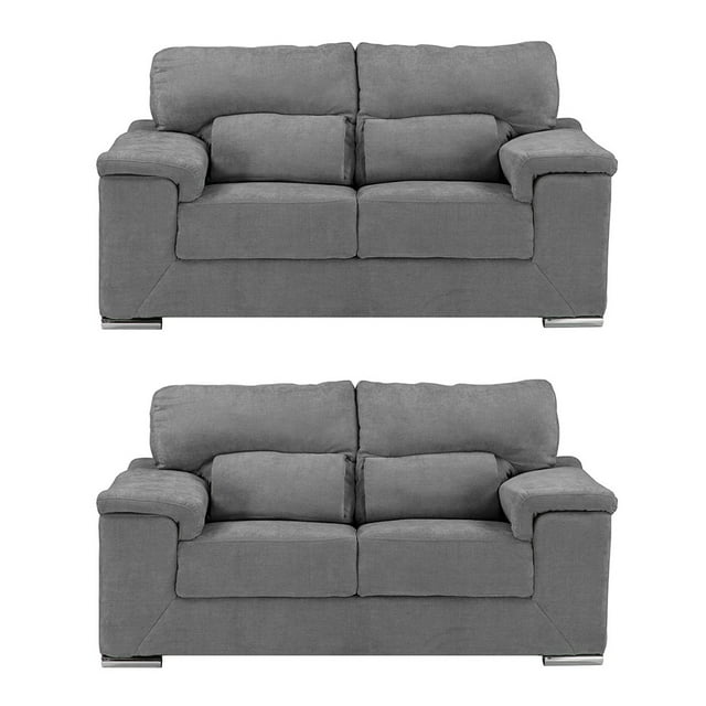 Sala Kaizen 2 Piezas (Love Seat, Love Seat) Gris Oscuro