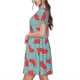 thumbnail image 2 of Easygdp Watermelon para Vestido Transpirable de Mujer, Vestido Suelto de Manga Corta con Pliegues y Bolsillos para el Verano, 2 of 6