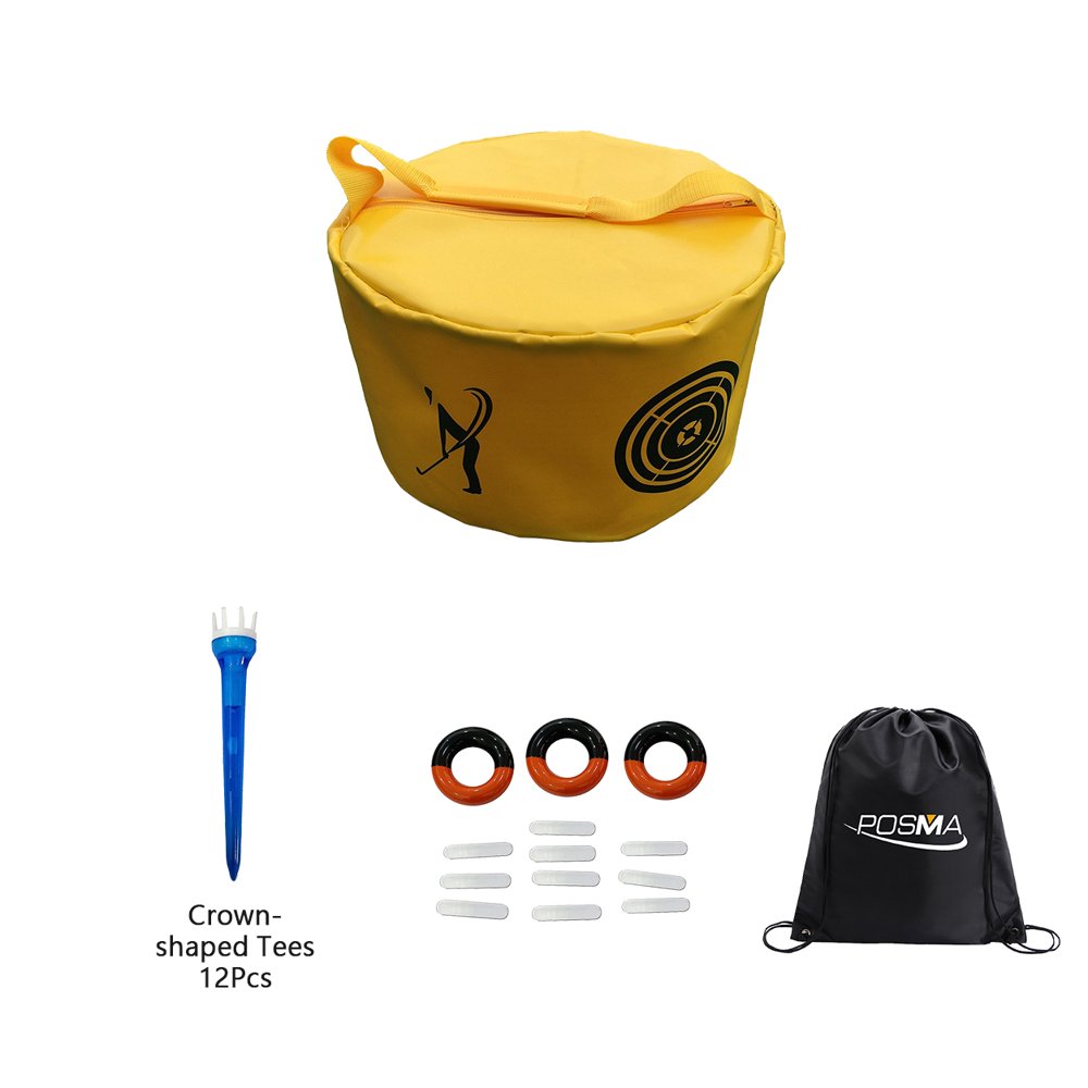 POSMA HB010V Golf Hitting Bag Swing Impact Power Smash Bag Training Set with Weight Power Swing