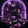 thumbnail image 6 of Purple Halloween Vine Garland, Battery Operated Lighted Black Twig Decor with Bat Accents, Spooky Artificial Vine for Mantel, Fireplace, Stair, Indoor & Outdoor Halloween Party Decoration, 6 of 7