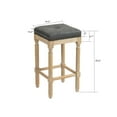 thumbnail image 5 of Backless Tufted Seat and Classic Nailheads Trim Bar Stools - Set of 2, Dark Gray, 5 of 7