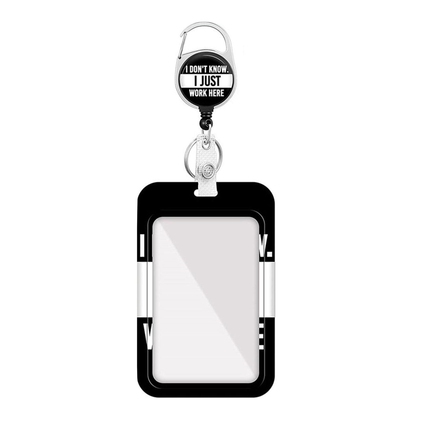 Trayknick Retractable ID Card Holder Set Portable Slide Open Design