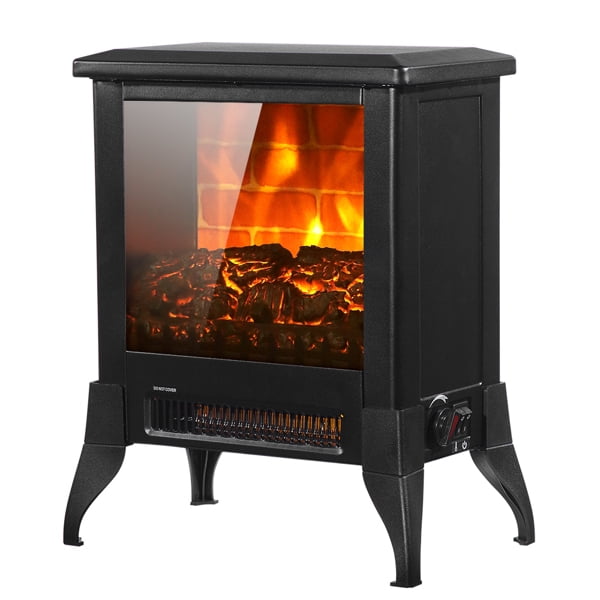 3D Electric Fireplace Heater Freestanding, 1,400W Electric Heater 