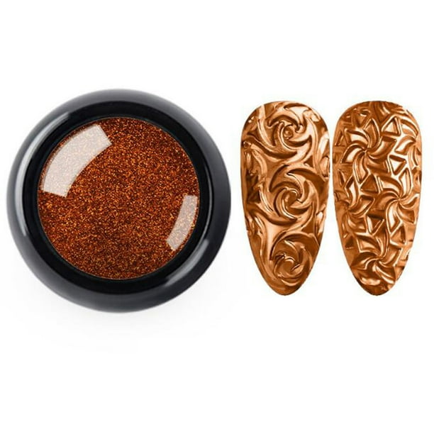Polvo de uñas con brillo efecto espejo, relieve y polvo especial para uñas