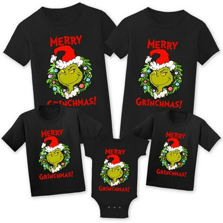 

Dr. Seuss Grinch Popular Scoop Neck Custom Family Shirt Vintage Tops for Couples and Kids Short Sleeve