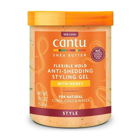 Cantu Shea Butter Flexible Hold Anti Shedding Styling Gel With Honey, 18.5 Oz