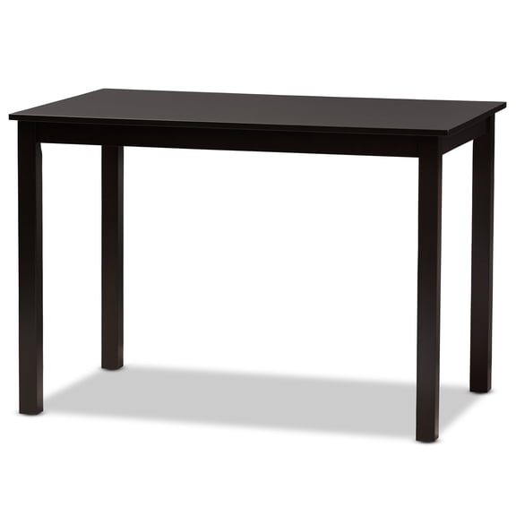 Wood Dining Table - 43 Inch Rectangular Kitchen Table - Espresso Brown