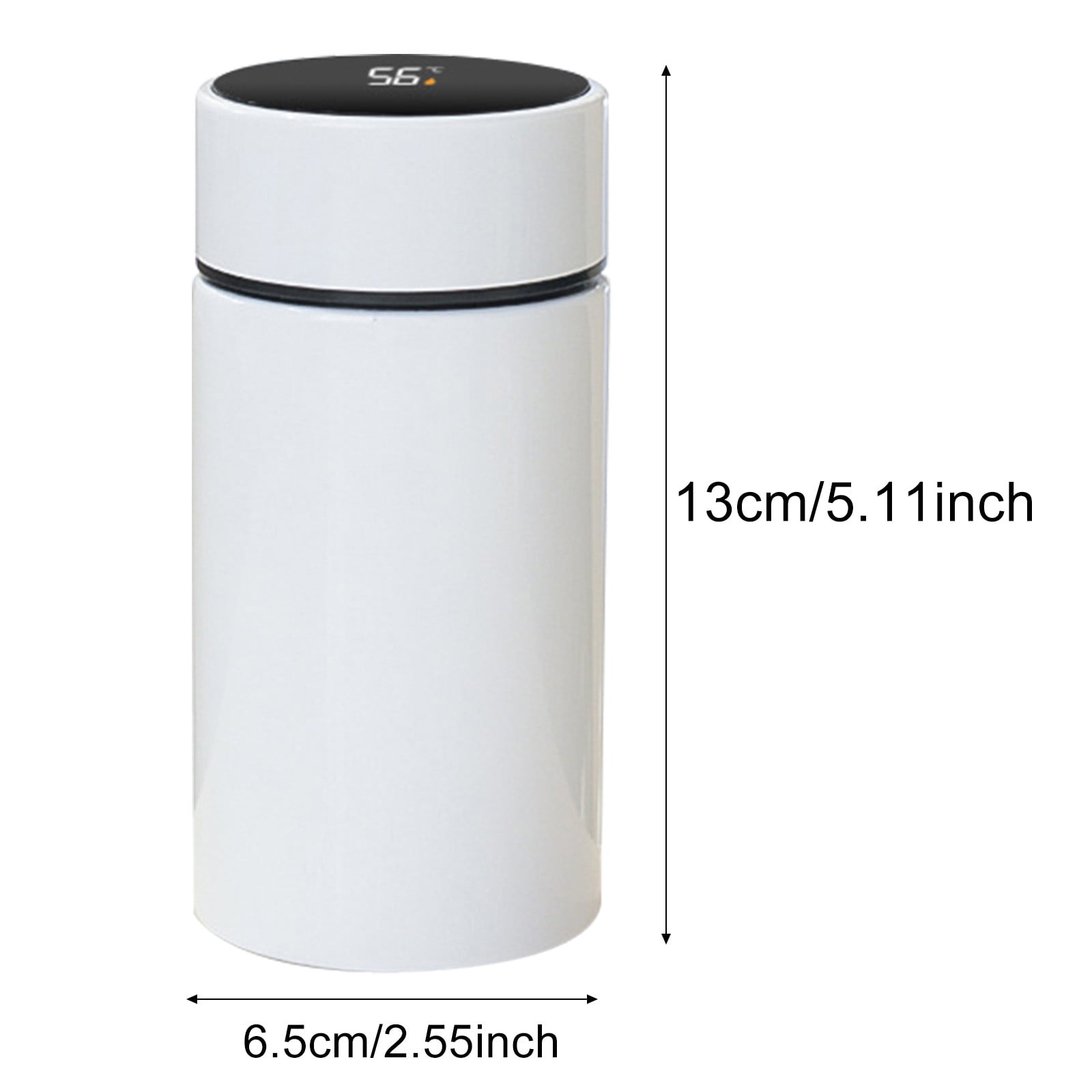 Pedty 1X Temperature-Sensitive Thermos Cup for Children and Students，Stainless Steel Insulation Cup Mini Portable Coffee Travel Mug LED Temperature Display Double Walled Vacuum Long Lasting Insulation