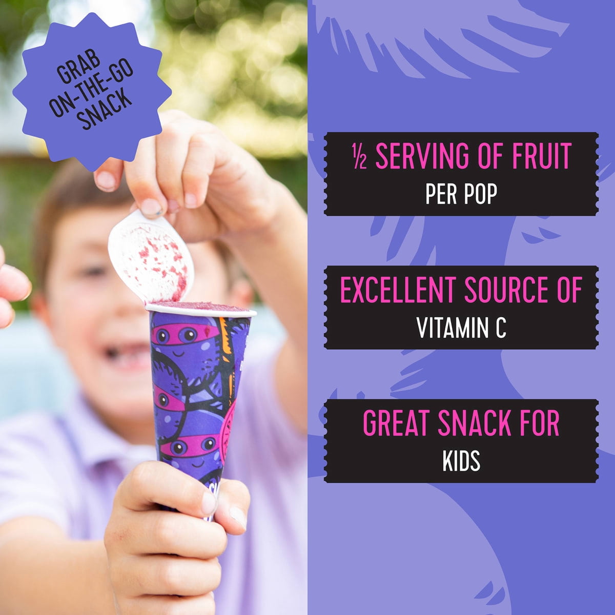 (3 pack) Pitaya Foods Acai & Blueberry Frozen Smoothie Pops, 3 fl oz, 4 Count