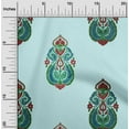 thumbnail image 1 of oneOone Viscose Jersey Baby Blue Fabric Floral & Paisley Block Sewing Craft Projects Fabric Prints By Yard 60 Inch Wide, 1 of 5