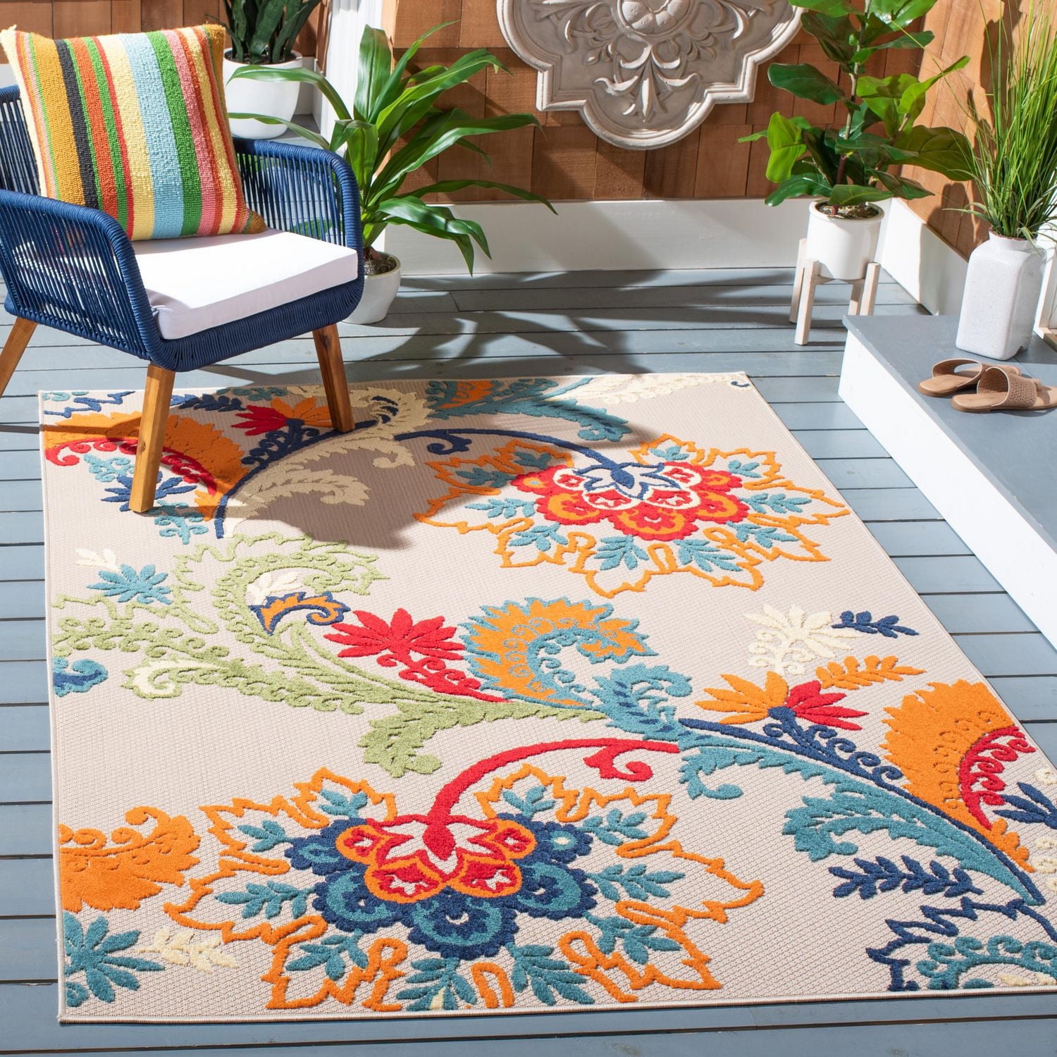 Safavieh Cabana Kuzman Floral Outdoor Area Rug