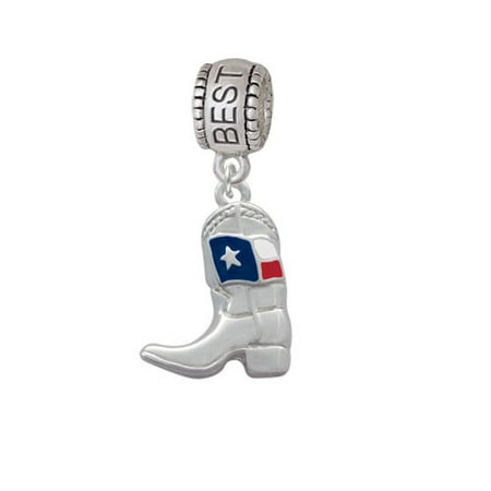 Cowboy Boot with Texas Flag - Best Friend Charm Bead
