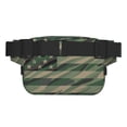 thumbnail image 3 of Fotbe Jungle Green Camo USA Flag Cangurera Cuadrada con Estampado de Doble Capa, Bolsa de Cintura Ajustable Mini para Hombres y Mujeres, 3 of 9