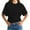 #Black, variant on DPTALR George Women's Summer Solid Color Half Sleeve Cropped T-Shirts,Drop Shoulder,Round Neck,Casual Basic Crop Tops,#Pink,Size XS