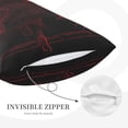 thumbnail image 5 of Fotbe Red Gothic Skeleton Throne Pillow Cases - Envelope Closure - Luxury, Extra Soft, Cooling Pillow Covers - Wrinkle, Fade, Stain Resistant-16"x24", 5 of 8