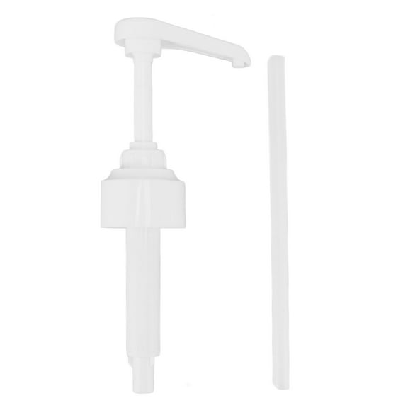 Syrup Pressure Pump, Reusable Pump Bottle Dispenser Pumps Drinks Measuring Pressure Head for Detergents, Cooking Oils, Food Relishes, Waxes (white)