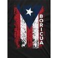 thumbnail image 2 of Men's Boricua T-shirt Puerto Rico Flag national parade day Tee Shirt (Large Navy Blue), 2 of 6