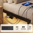 thumbnail image 4 of Bexfil Queen Size LED Floating Bed Frame with Remote Control and Charging Station, No Box Spring Needed, Easy to Assemble, 4 of 8