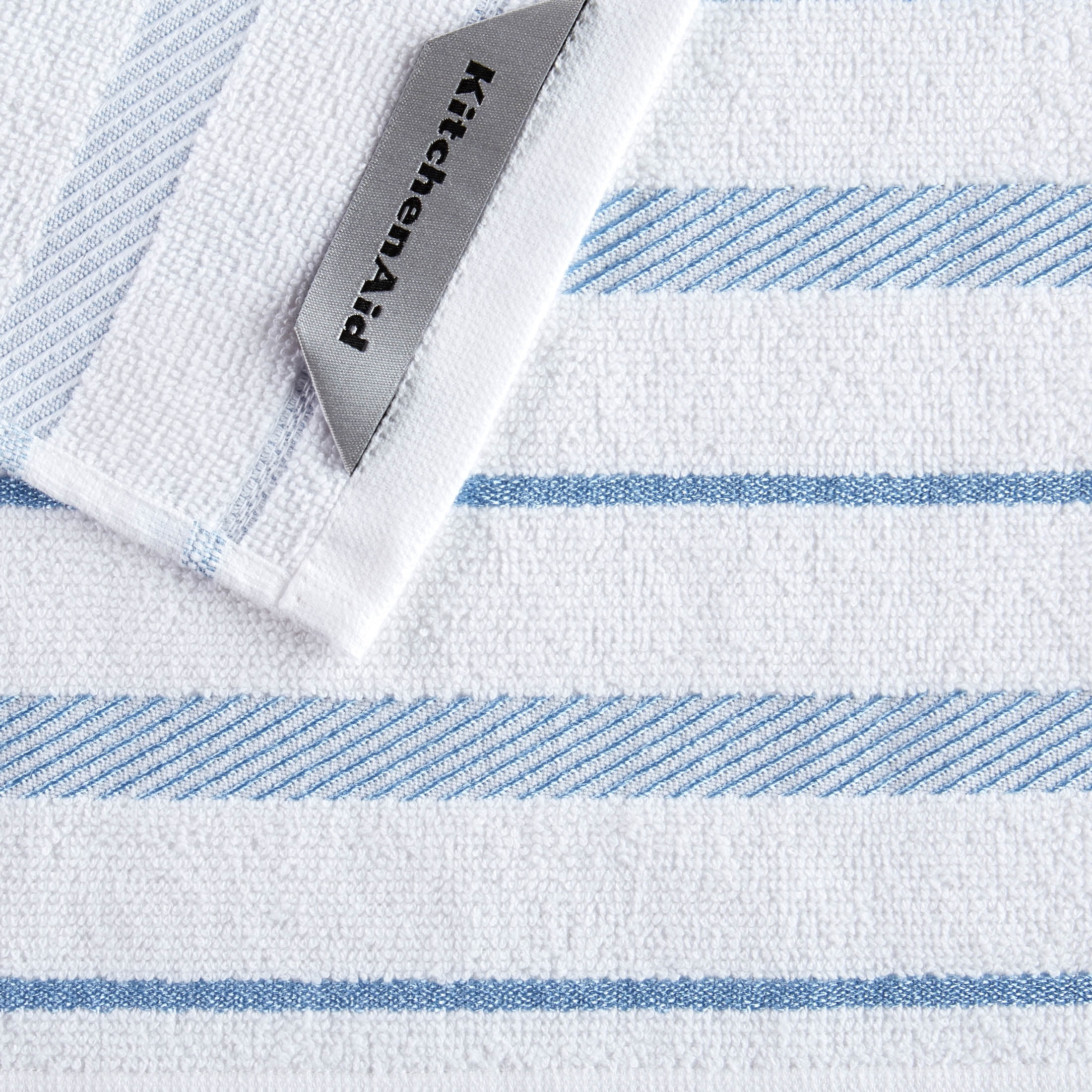 KitchenAid Albany Dishcloth 8 Pack Set, Milkshake/White, 12