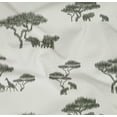 thumbnail image 4 of oneOone Organic Cotton Poplin Twill Fabric Tree & Animals Ikat Decor Fabric Printed BTY 42 Inch Wide, 4 of 4