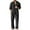 Black, variant on NAFUU Men's 2 Piece Shirt Sets Casual Simple Half Sleeve Stand Collar Henley Shirts Loose Pants Set Summer Beach Vacation Outfits Commuting Work Outfits