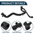 thumbnail image 4 of Manguera del radiador Unique Bargains, manguera de calefacción del radiador, manguera de salida del radiador No. 4G0121055AE para Audi A6 2.0L 2012-2015, tubo de refrigerante de goma negro 1 Pc, 4 of 6