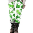 thumbnail image 5 of lcziwo Todays Daily Sales, Women's St Patricks Day Running Leggings Fashion Shamrock Clover Print Soft Stretchy Yoga Pants Casual High Waisted Tummy Control Tights Multicolor L, 5 of 7