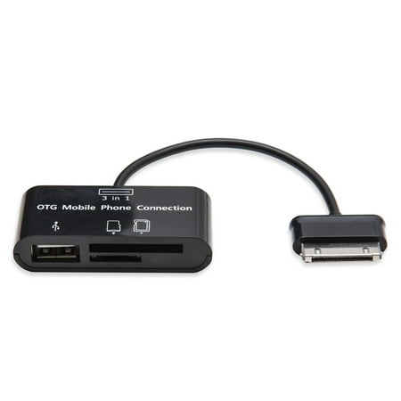SYBA CL-CRD50062 OTG 5 Card-Card Reader/USB Hub Cable for Samsung Galaxy Tab 10.1 , 8.9 , 7.7 , and (Best Business Card Reader)