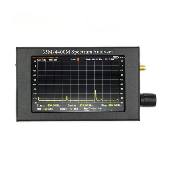 35M-4400Mhz Spectrum Analyzer 4.3Inch LCD Screen Professional Handheld Spectrum Analyzer Measurement Interphone Signal long-lasting