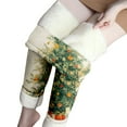 thumbnail image 6 of Endives Women's Thermal Leggings Velvet Warm Christmas Retro Printed Home Leggings Fleece Lined Leggings, 6 of 6