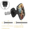 thumbnail image 3 of 4 Pcs Cabinet Handle Drawer Pulls Leopard Knobs with Screws Square Furniture Office Cabinet Knob Decoration, 3 of 7