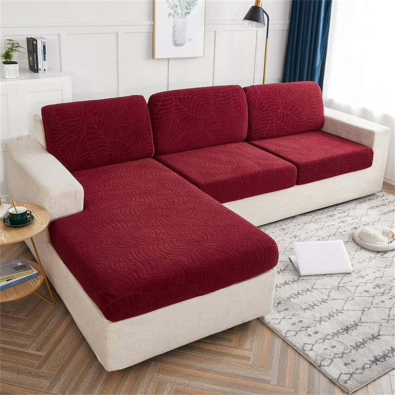Thick Couch Cushion Covers Durable Sofa Seat Slipcover Furniture Protector  for Individual Couch Cushions,Super Stretch Individual Seat Cushion Covers